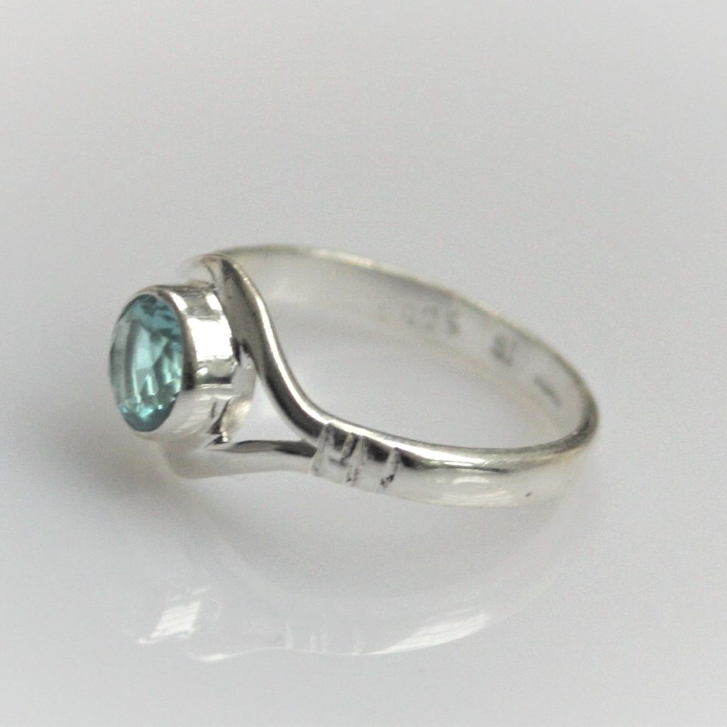 Blue Topaz Silver Ring