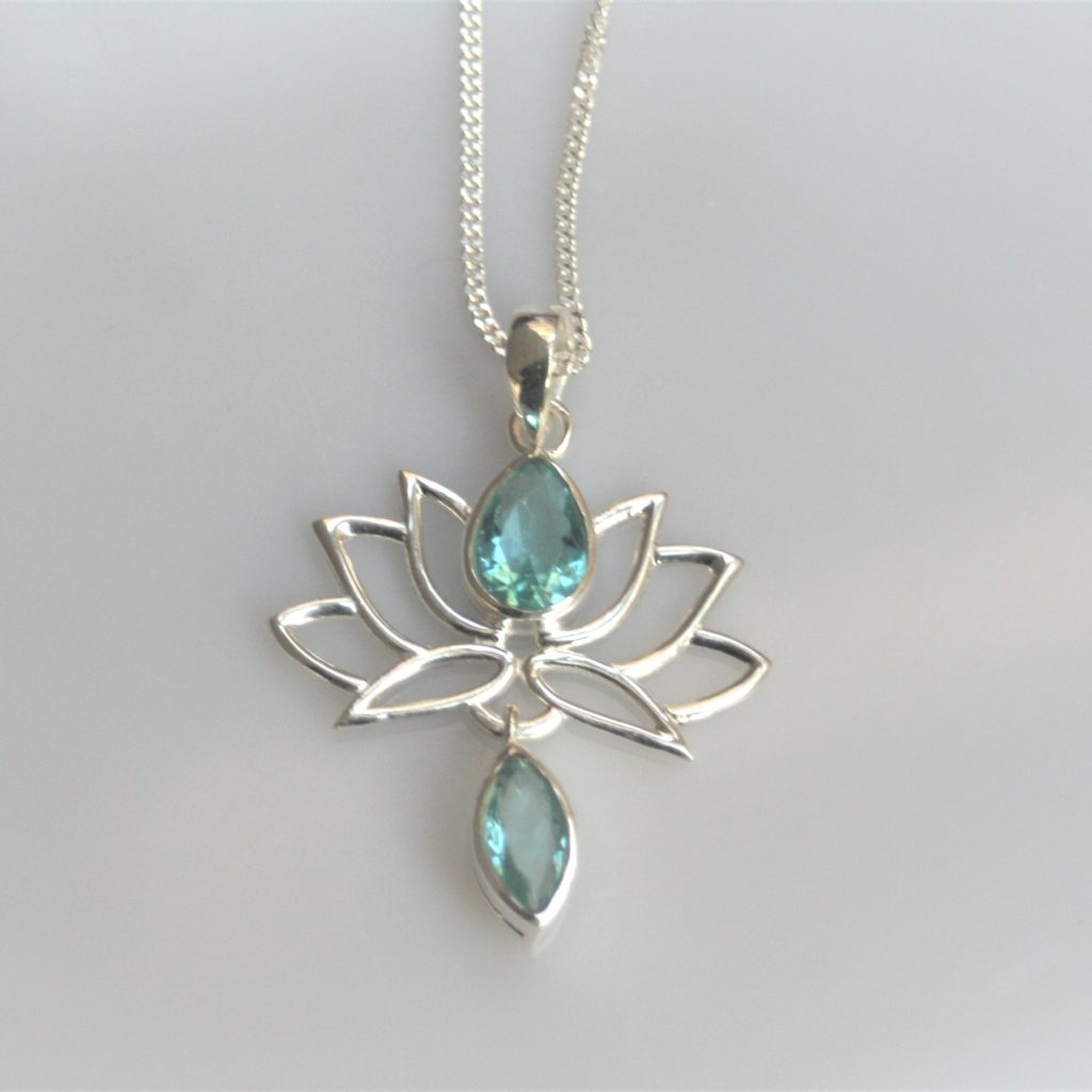 Silver and Blue Topaz Pendant