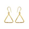 Triangle 22 Carat Gold Plated Earrings