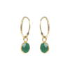 Gold Vermeil Earrings with Green Onyx
