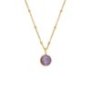 Gold Necklace with Amethyst Pendant