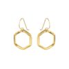 Handmade Hexagon Gold Plated Earrings