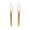 Long Hammered Bar Earrings